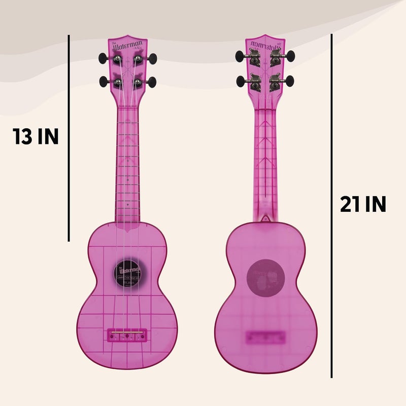 Kala Ukulele Amethyst Purple 4 String Soprano Ukulele from the Waterman Sea Glass Collection, Classroom Instruments - Image 3